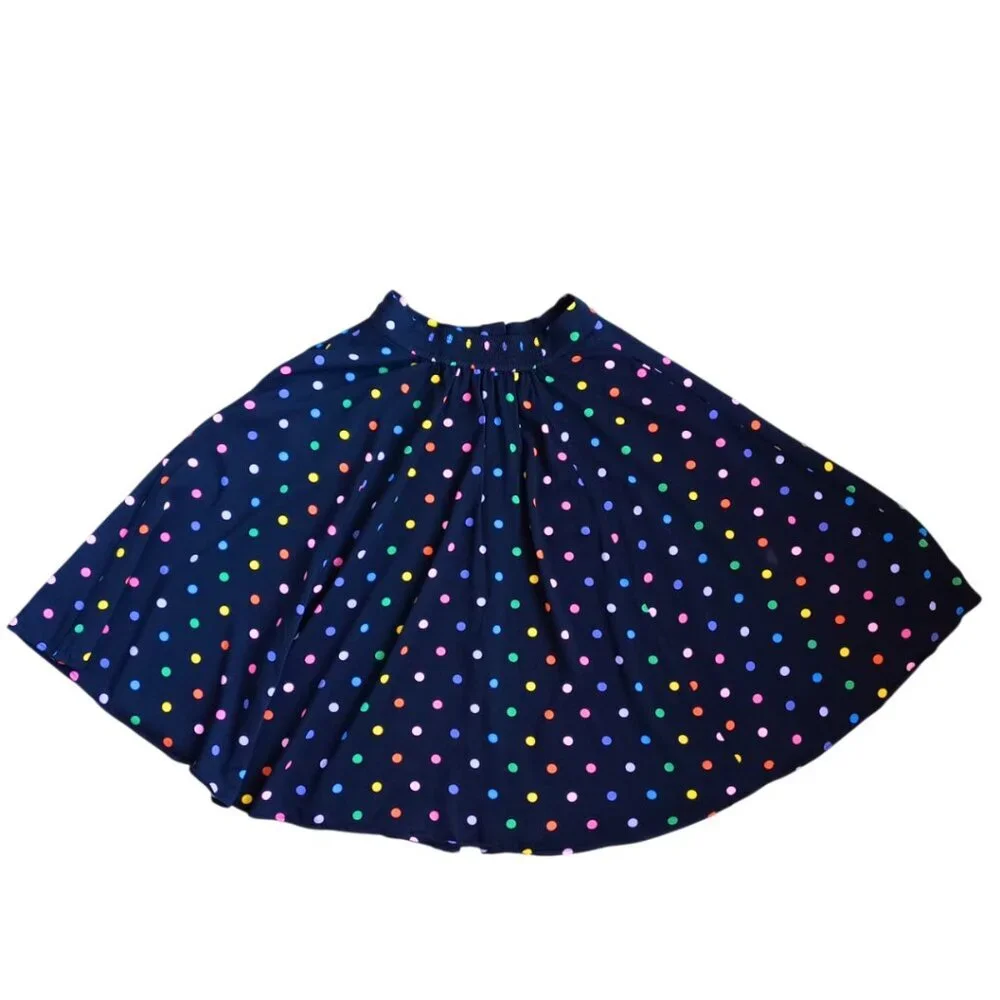 Collectif London Polka Dot Flared Skirt - Multicolor Retro Style, Size S (UK 10) - Picture 2 of 9